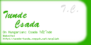 tunde csada business card